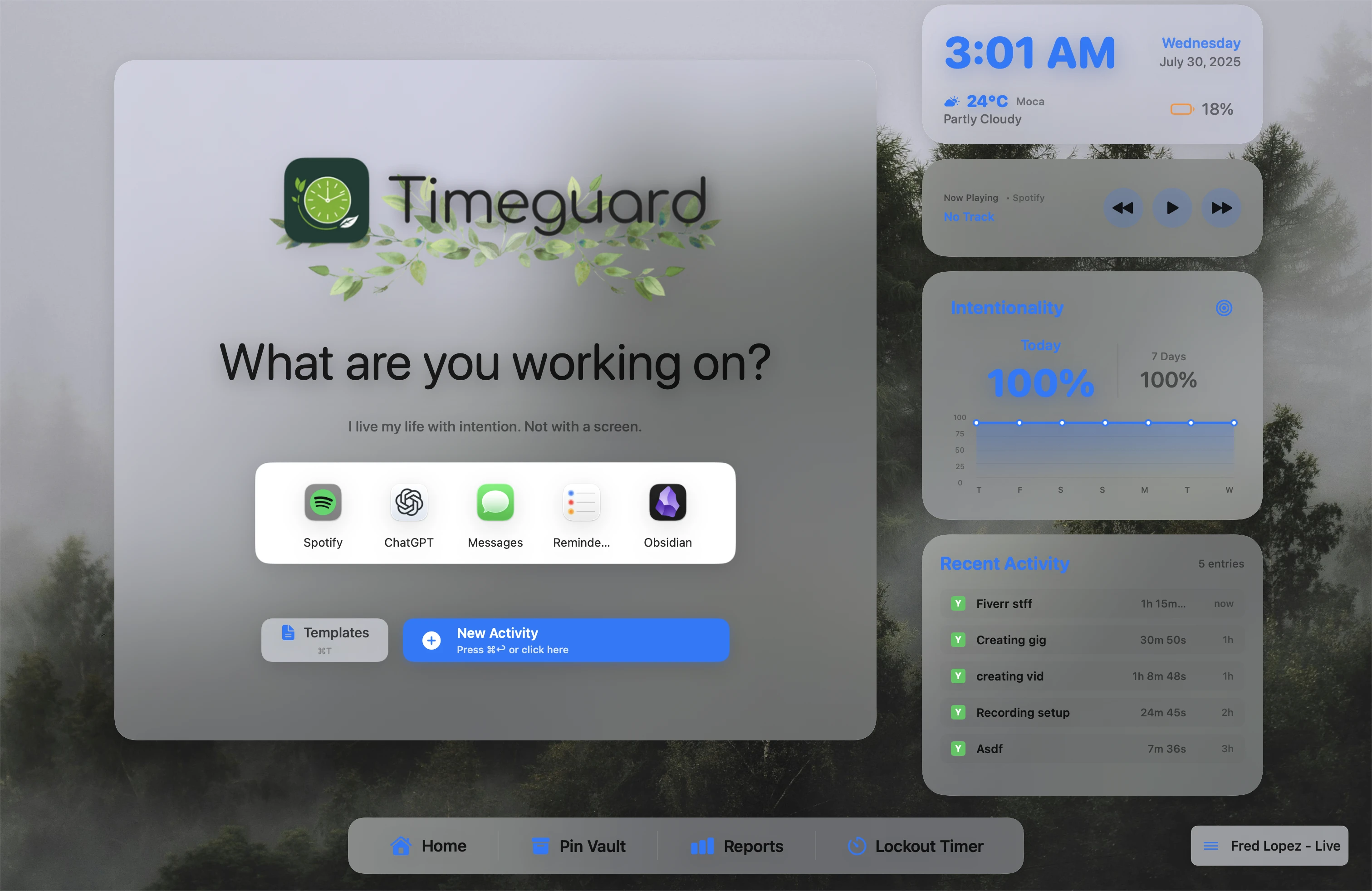 Timeguard app screenshot 1